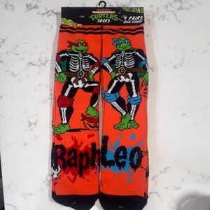 Nickelodeon Teenage Mutant Ninja Turtles Orange Crew Socks 4 Pack